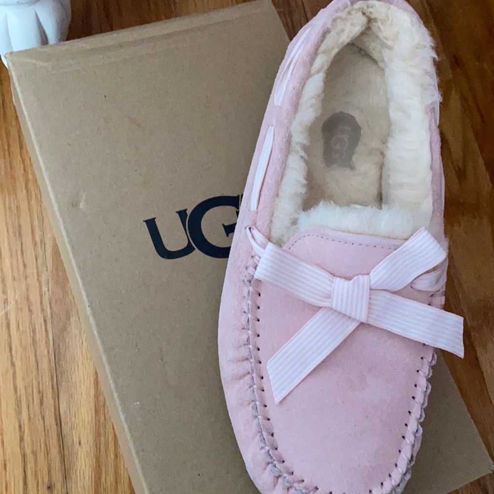 Light pink UGG moccasins